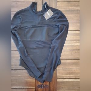 Forever 21 black mesh bodysuit size small